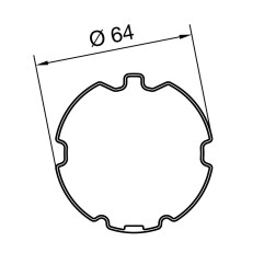 Adaptateur ZF64 pour moteur Nice ERA M