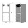Coulisse aluminium rénovation blanc 53 x 22 mm