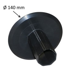 Flasque Ø140 mm pour tube octogonal 40 mm