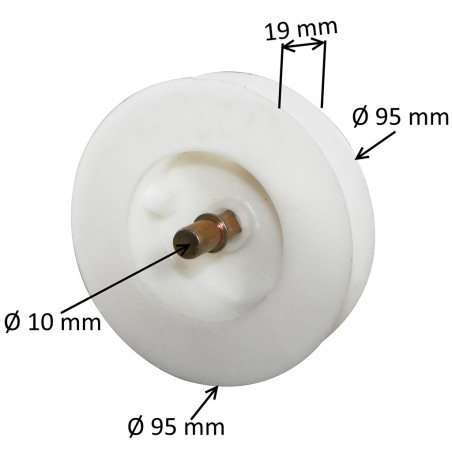 Poulie pour sangle Ø 95 mm pour volet roulant