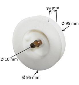 Poulie pour sangle Ø 95 mm pour volet roulant 