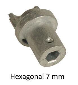 Sortie de lyre hexagonale 7 mm