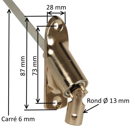 Sortie de caisson 45° et 90° E:D13 S:C6 Lg 500 mm