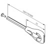 Oeillet pour manivelle L 170 mm