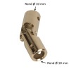 Genouillère acier Ø 16 mm : Rond 10 mm / Rond 10 mm