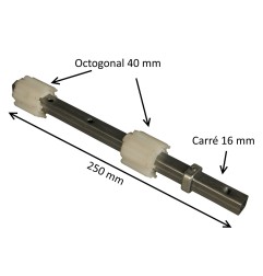 Embout télescopique octogonal 40 mm – tige carré 16 mm