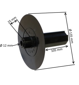 Embout flasque Ø135 mm pour tube octo 40