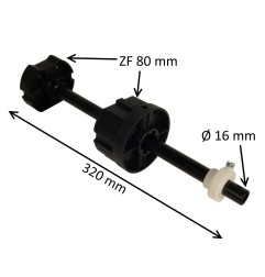 Embout télescopique pour tube ZF80 avec tige 16 mm