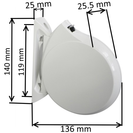 Enrouleur de sangle CONVIV orientable blanc