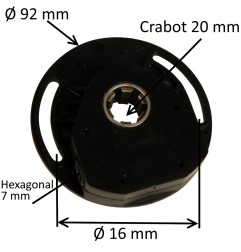 Treuil Soprofen pour volet roulant 419F012 Hexagonal 7 mm