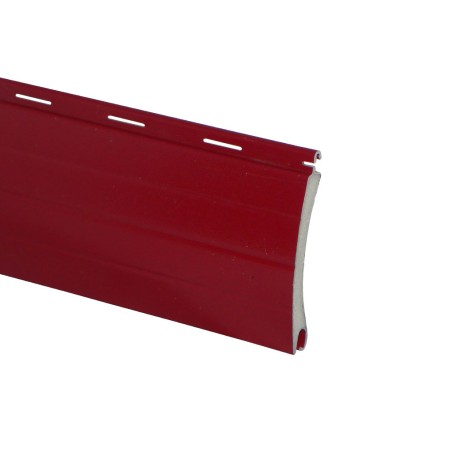 Lame aluminium 42 mm ajourée - rouge (1 mètre)