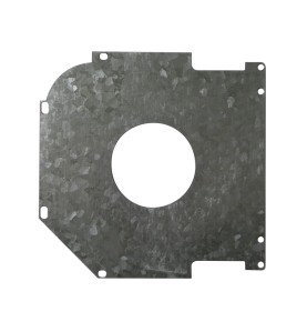Plaque de guidage 45° de 205 mm avec trou 72 mm