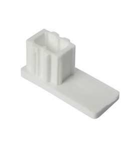Arrêt blanc pour coulisse rénovation 53x22 mm